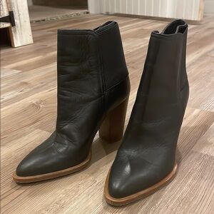 Vince Black Heeled Boots